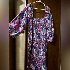 Pink Lily Multicolor Smocked dress